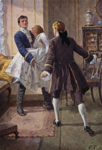 Emily Bronten kuvitus Wuthering Heightsille (värilitho) tekijältä Percy Tarrant