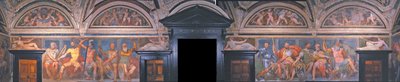 Sankarien loggia. Yksityiskohta. Villa del Principe, noin 1530 tekijältä Perino del Vaga