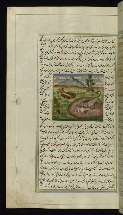 Saakaali nielee jäniksen Lights of Canopuksen vuodelta 1847 tekijältä Persian School