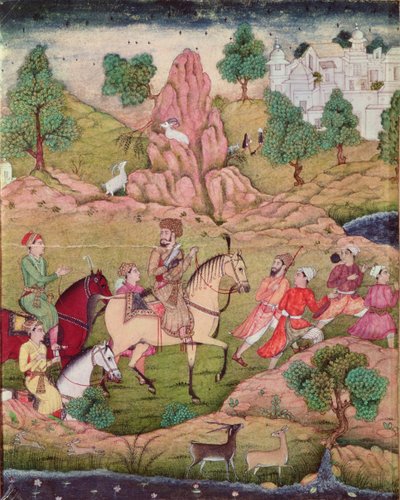 Metsästys haukalla, Safavid-dynastia (1502-1736) tekijältä Persian School