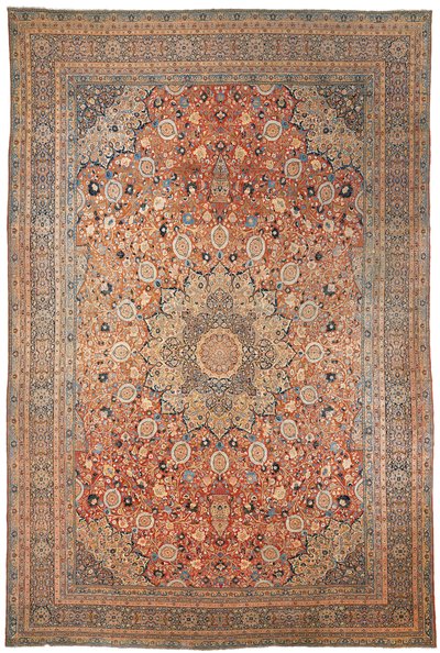 Suuri Tabriz-matto, Ardebil-suunnittelu, Luoteis-Persia, n. 1880 tekijältä Persian School