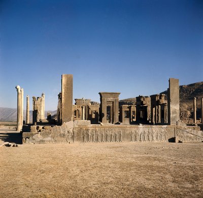 "" Darius I:n palatsi (550-486 eKr.) Persepoliksessa (Iran) ", Aimenidien Persian valtakunnan paikka. 6.-5. vuosisadalla eKr tekijältä Persian School
