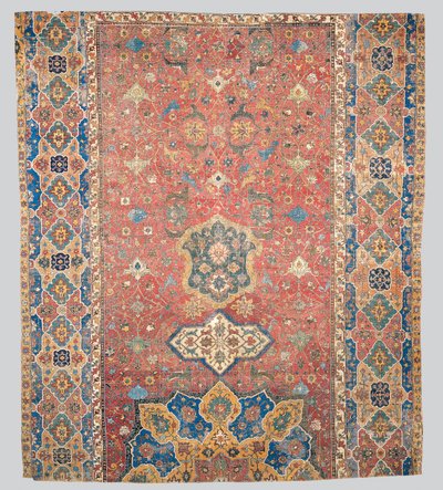Osittainen Tabriz-medaljonkimatto, Luoteis-Persia, 1500-luvun alku tekijältä Persian School