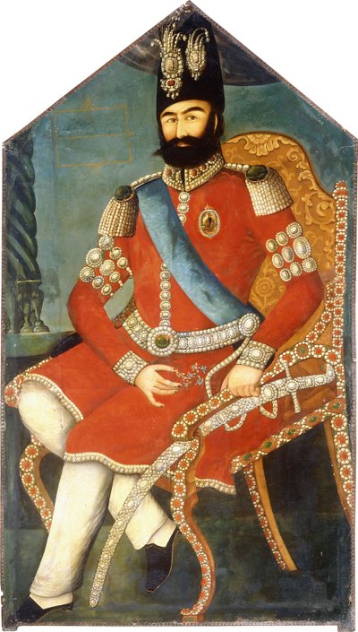 Muhammad Shahin muotokuva, n. 1850 tekijältä Persian School