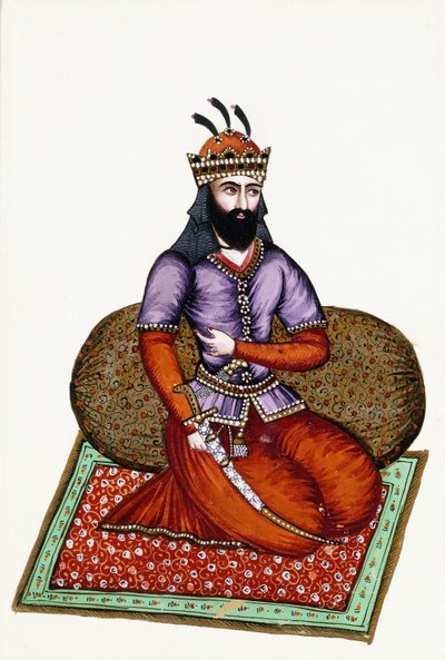 Shah Garshabin muotokuva 1800-luvulta tekijältä Persian School