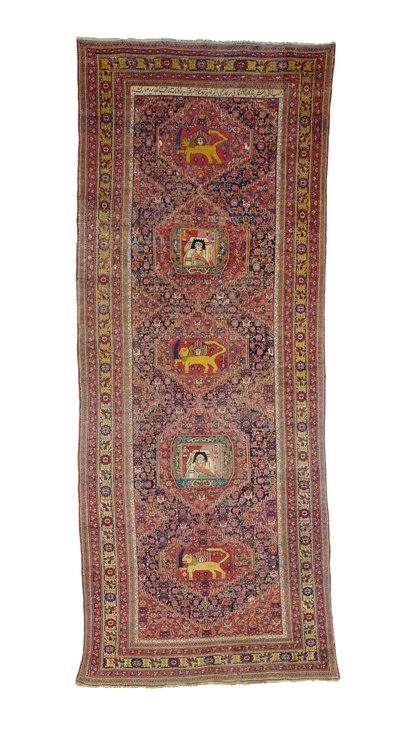 Senneh-gallerian matto, Länsi-Persia, 1837 tekijältä Persian School