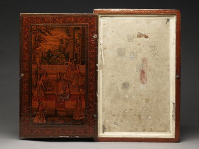 Työkalusarja, joka kuvaa pyhää perhettä, n. 1830 (sekoitettu media) tekijältä Persian School