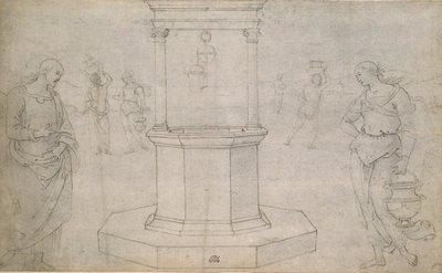 Kristus ja Samarialainen nainen, 1400-luvun loppu - 1500-luvun alku tekijältä Perugino