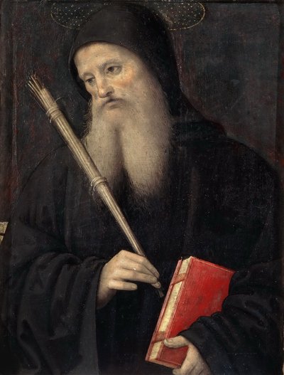 Pyhä Benedict Predella San Pietro Polyptychista, n. 1497. tekijältä Perugino