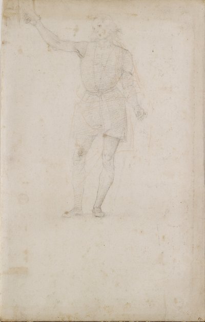 Opiskelu Pyhälle Johannes Kastajalle. Verso: An Eye, 1400-luvun loppu - 1500-luvun alku tekijältä Perugino