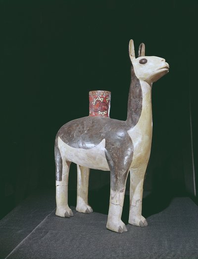 Laama-kuva-astia, Nazca Culture (keramiikka) tekijältä Peruvian School