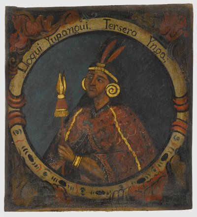 Lloque Yupanqui, kolmas inkakuningas, 1700-luvun puoliväli tekijältä Peruvian School