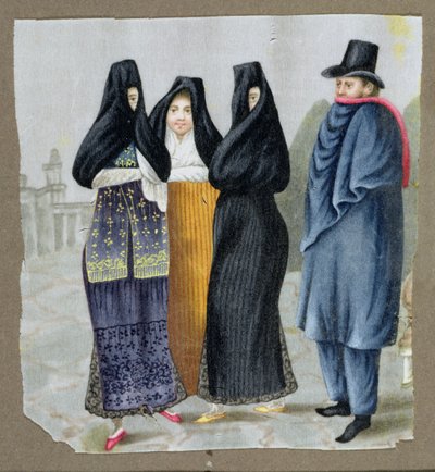 Liman kaduilla, n. 1820 (wc paperilla) tekijältä Peruvian School