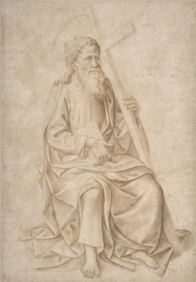 Pyhä Filippus istuu, kädessään kirja ja risti, 1422-57. tekijältä Pesello Peselli