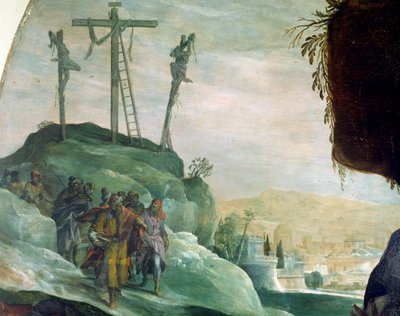 Golgata, yksityiskohta Peter Candidin (1548-1628) Deposition from Crossista, öljy kankaalle, 294x177 cm tekijältä Peter (1548 1628) Candid