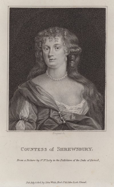 Anna Maria Talbot, Shrewsburyn kreivitär (kaiverrus) tekijältä Peter (after) Lely