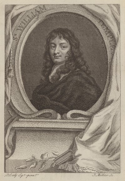 Sir William Temple, englantilainen diplomaatti ja kirjailija (kaiverrus) tekijältä Peter (after) Lely