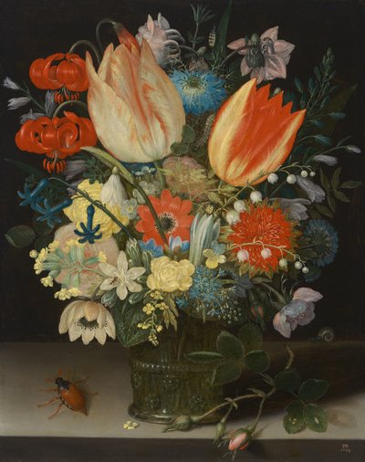 Asetelma tulppaanien kanssa, 1623. tekijältä Peter Binoit