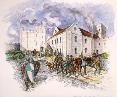 Keep and Palace, Old Sarum, Wiltshire, c1130, 1994 tekijältä Peter Dunn