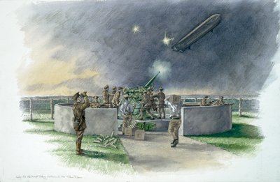 Lodge Hill Battery, ampui saksalaista zeppeliiniä ensimmäisen maailmansodan aikana, 1910-luku, 1980-2010 tekijältä Peter Dunn