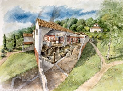 Lullingstonen roomalainen huvila, 400-luku, 1990-2010 tekijältä Peter Dunn