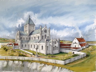 Vanha Sarumin katedraali, c1150, 1990-2010 tekijältä Peter Dunn