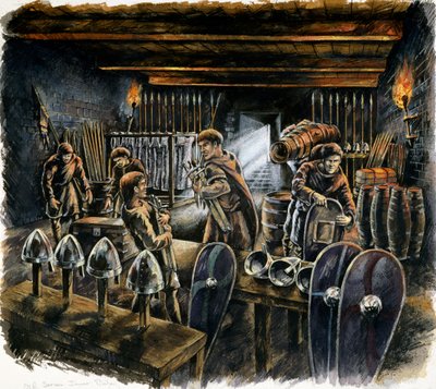 Vanha Sarumin suuren tornin kellari, c1130, c1990-2010 tekijältä Peter Dunn