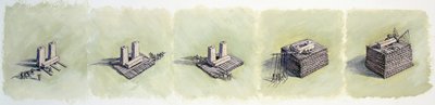 Raising a lintel, Stonehenge, Prehistoric, 1990-2010 tekijältä Peter Dunn