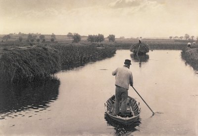 Quartering the Marsh Hay, elämää ja maisemaa Norfolk Broadsilla, n. 1886 tekijältä Peter Emerson und Thomas Goodall