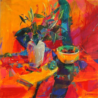 Liljoja punaisella kentällä, 2012 tekijältä Peter Graham (Contemporary)
