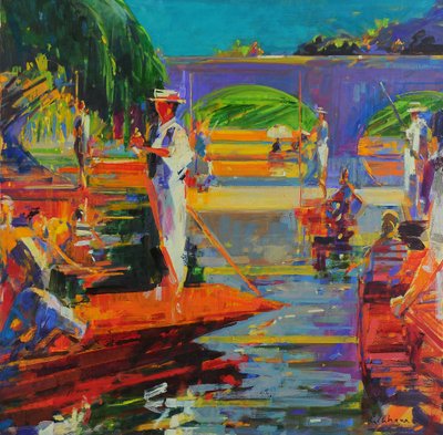 Veneilijät, Cambridge (öljy kankaalle) tekijältä Peter Graham