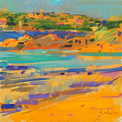 Ranskalainen Riviera, 2021 (öljy kankaalle) tekijältä Peter Graham