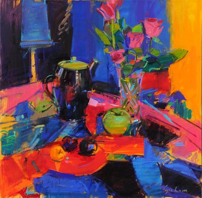 Maalarin huone, 2021 (öljy kankaalle) tekijältä Peter Graham