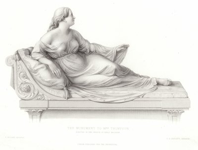 Monumentti rouva Thompsonille pystytetty Great Malvernin kirkkoon tekijältä Peter Hollins