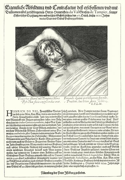 Henri du Valin, Comte de Dampierren ruumis tekijältä Peter Isselburg