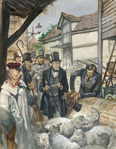Louis Pasteur näkee pernaruttorokotetta koskevan kokeensa tulokset. tekijältä Peter Jackson