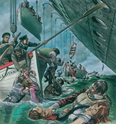 Titanicin uppoaminen (guassi paperille) tekijältä Peter Jackson