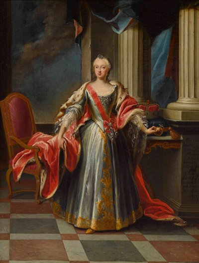 Muotokuva Maria Anna Sophiasta Saksimaalta 1728-1797, Baijerin ruotsasta. tekijältä Peter Jacob Horemans