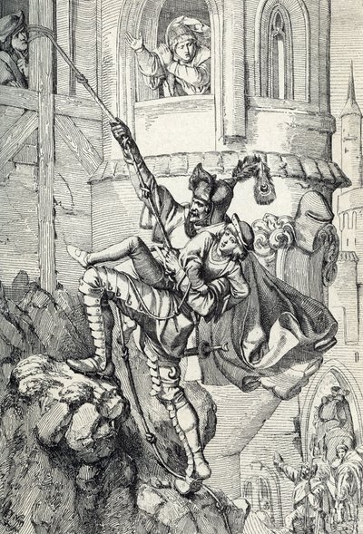 Prinzenraub: Rapto dos príncipes Ernesto e Alberto, filho de Frederico II da Saxônia em julho de 1455 pelo cavaleiro Kunz von Kaufungen (Kunz sequestrou Frederico da Saxônia dois filhos, Ernesto e Alberto, do castelo de Altenburg no que foi chamado de Prin tekijältä Peter Johann Nepomuck Geiger