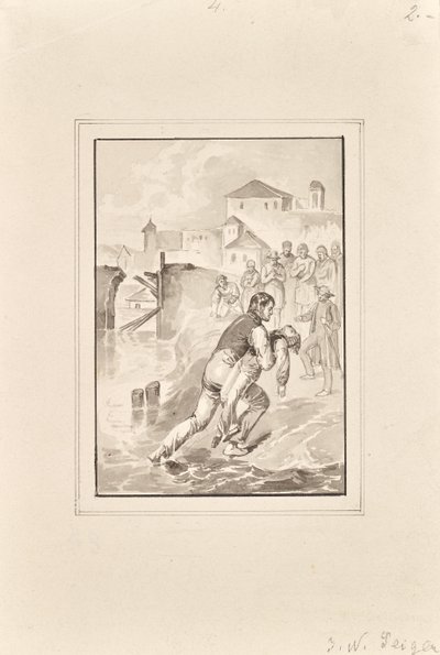 Hukkuneen pojan pelastaminen tekijältä Peter Johann Nepomuk Geiger