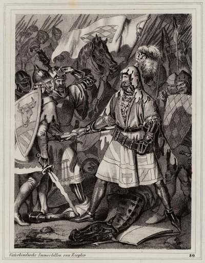 Johannes Sokainen, Böömin kuningas (kaiverrus) tekijältä Peter Johann Nepomuk Geiger