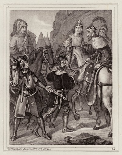 Ludvig Hurskas, frankkien kuningas ja Pyhän Rooman keisari (kaiverrus) (kaiverrus) tekijältä Peter Johann Nepomuk Geiger