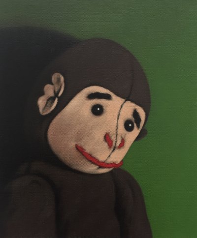 Apina muotokuva vihreällä, 2005 tekijältä Peter Jones