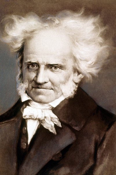 Saksalaisen filosofin Arthur Schopenhauerin (1788-1860) valokuva Peter Kramerin maalauksen jälkeen tekijältä Peter Kramer