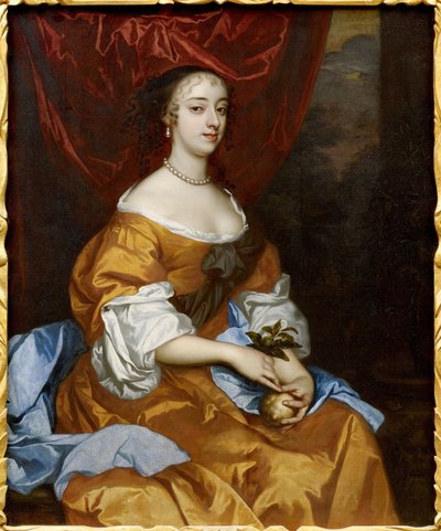 Barokki : Muotokuva Margaret Hughesista (Peg Hughes tai Margaret Hewes) (n. 1630-1719) par Lely, Sir Peter (1618-1680). Öljy kankaalle tekijältä Peter Lely