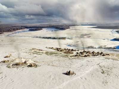 Durrington Walls, Wiltshire, 2500 eKr. 2013 tekijältä Peter Lorimer