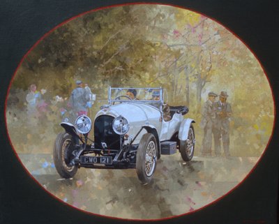 3 litran Bentley at Kelmarsh (öljy kankaalle) tekijältä Peter Miller