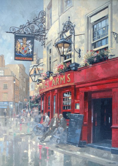 The Kings Arms, Shepherd Market, Lontoo (öljy kankaalle) tekijältä Peter Miller