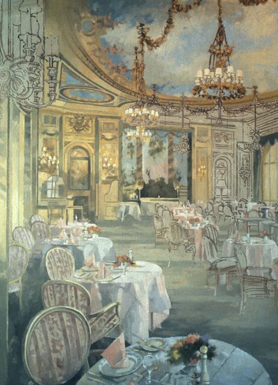 The Ritz Restaurant (öljy kankaalle) tekijältä Peter Miller
