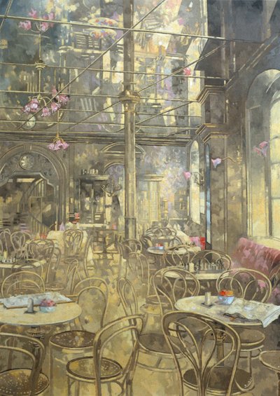 Vienna Cafe, Oxford Street (öljy kankaalle) tekijältä Peter Miller